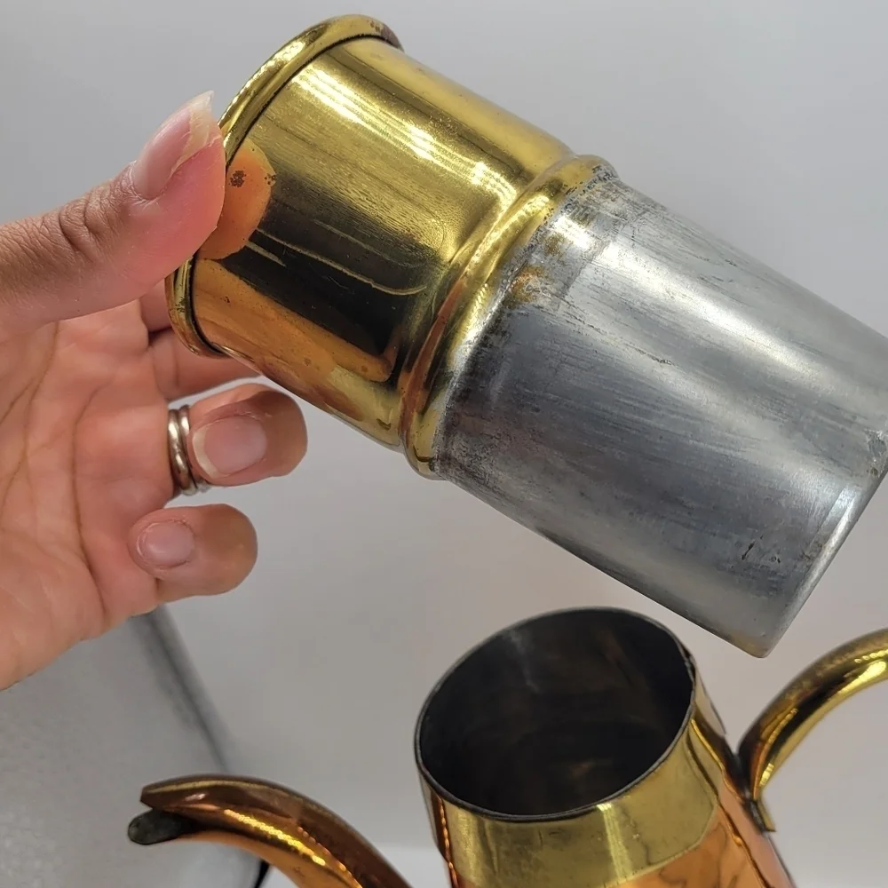 VABELUX Copper Tea or Coffee Pot Maker 3 Piece Kettle Removable Filter #1330